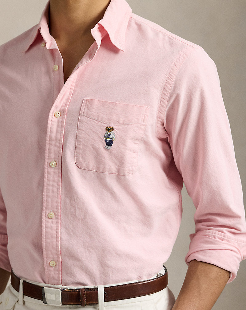 Custom Fit Polo Bear Oxford Shirt Athletic Club Bear