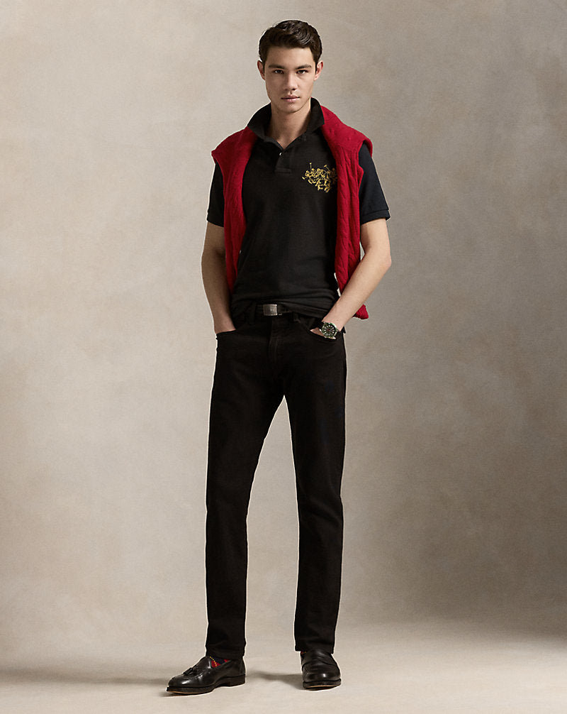 Lunar New Year Triple-Pony Polo Shirt Polo Black