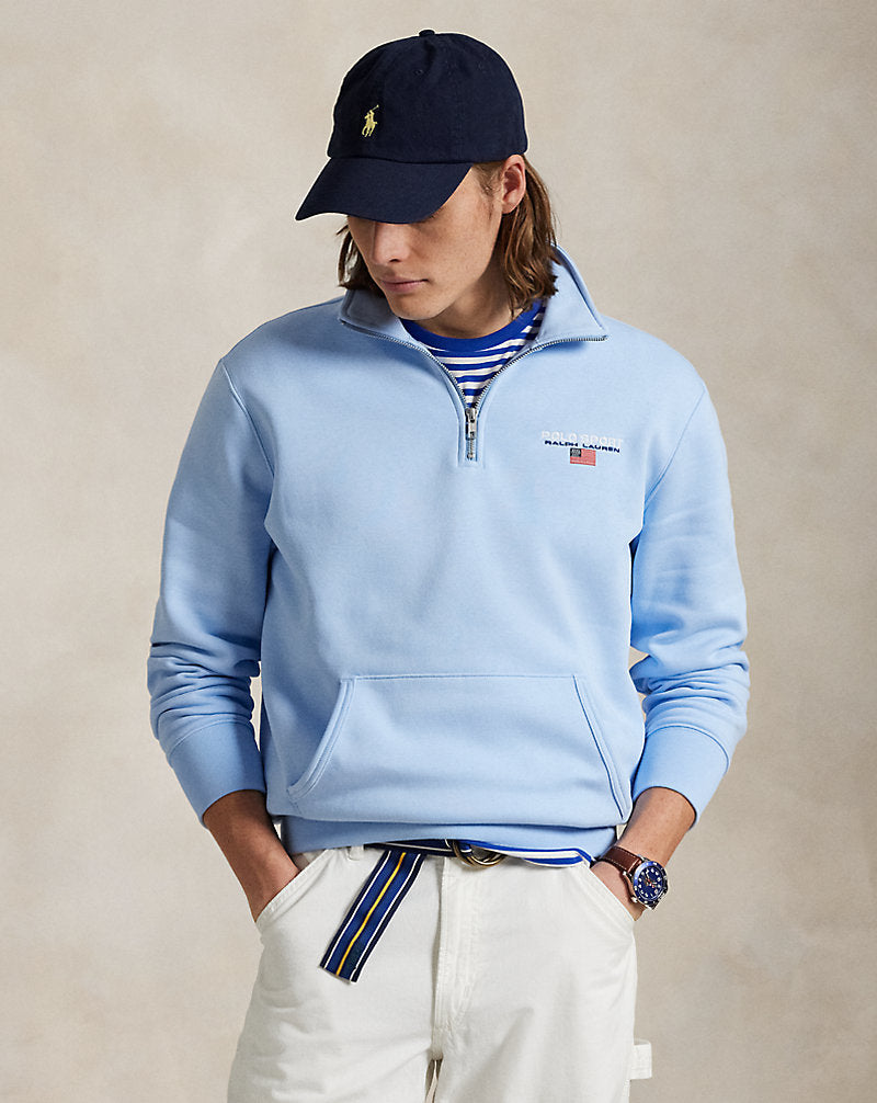 Polo Sport Fleece Quarter-Zip Sweatshirt Bluebell/White