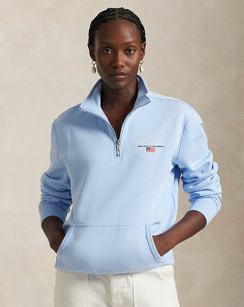 Polo Sport Fleece Quarter-Zip Sweatshirt Bluebell/White