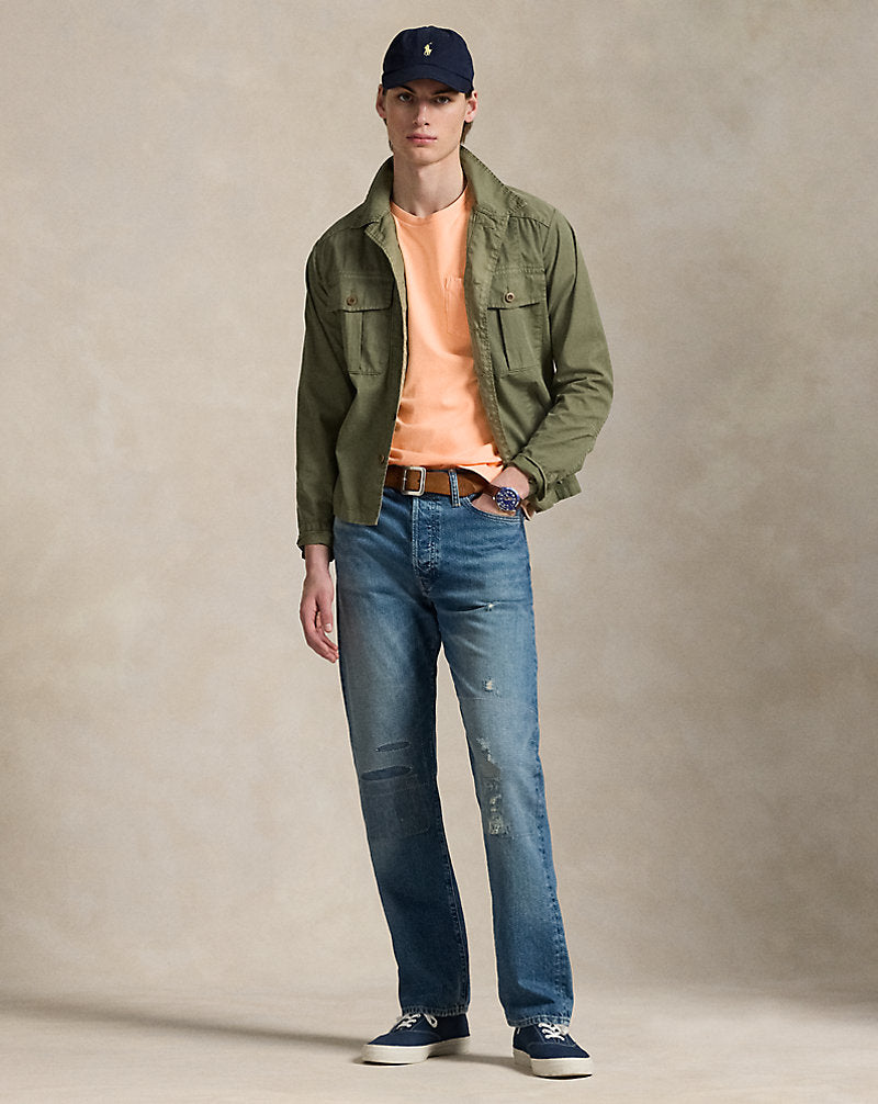 Custom Slim Mineral-Dyed Pocket T-Shirt Amber