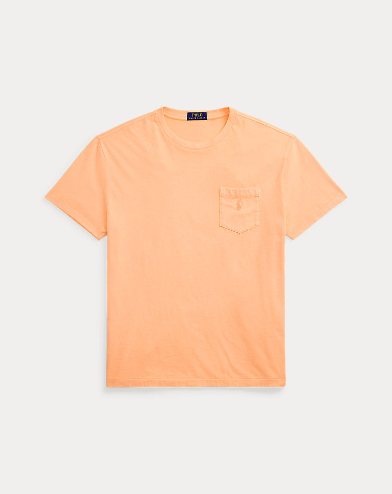 Custom Slim Mineral-Dyed Pocket T-Shirt Amber