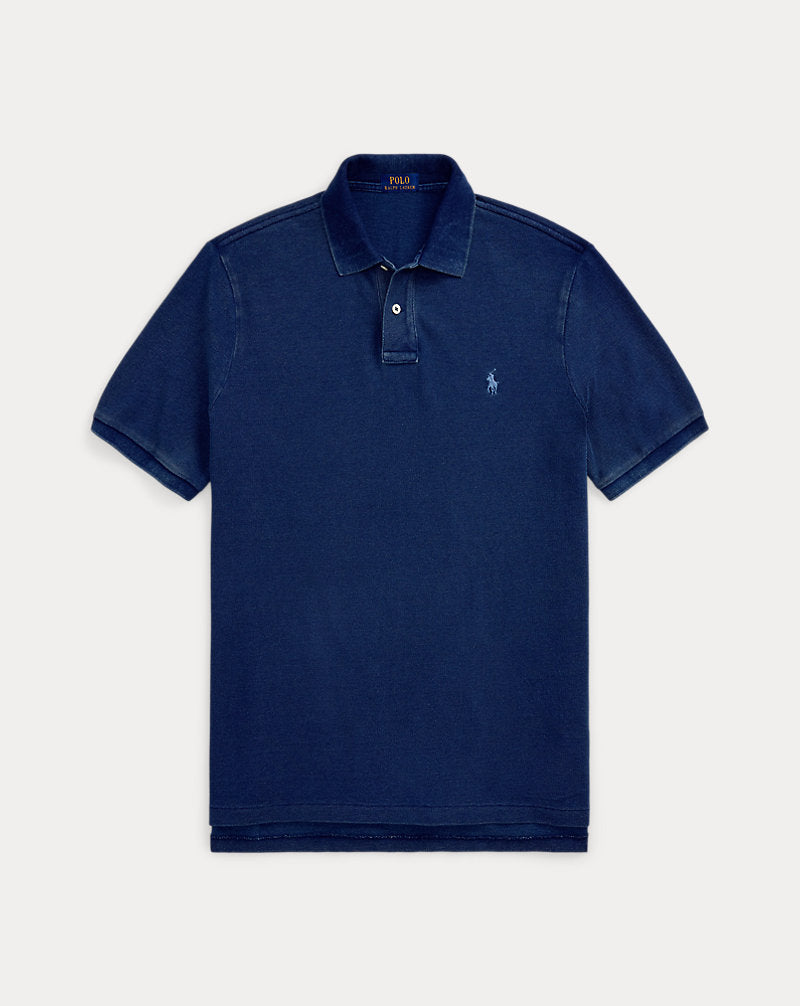 Classic Fit Indigo Mesh Polo Shirt Dark Indigo