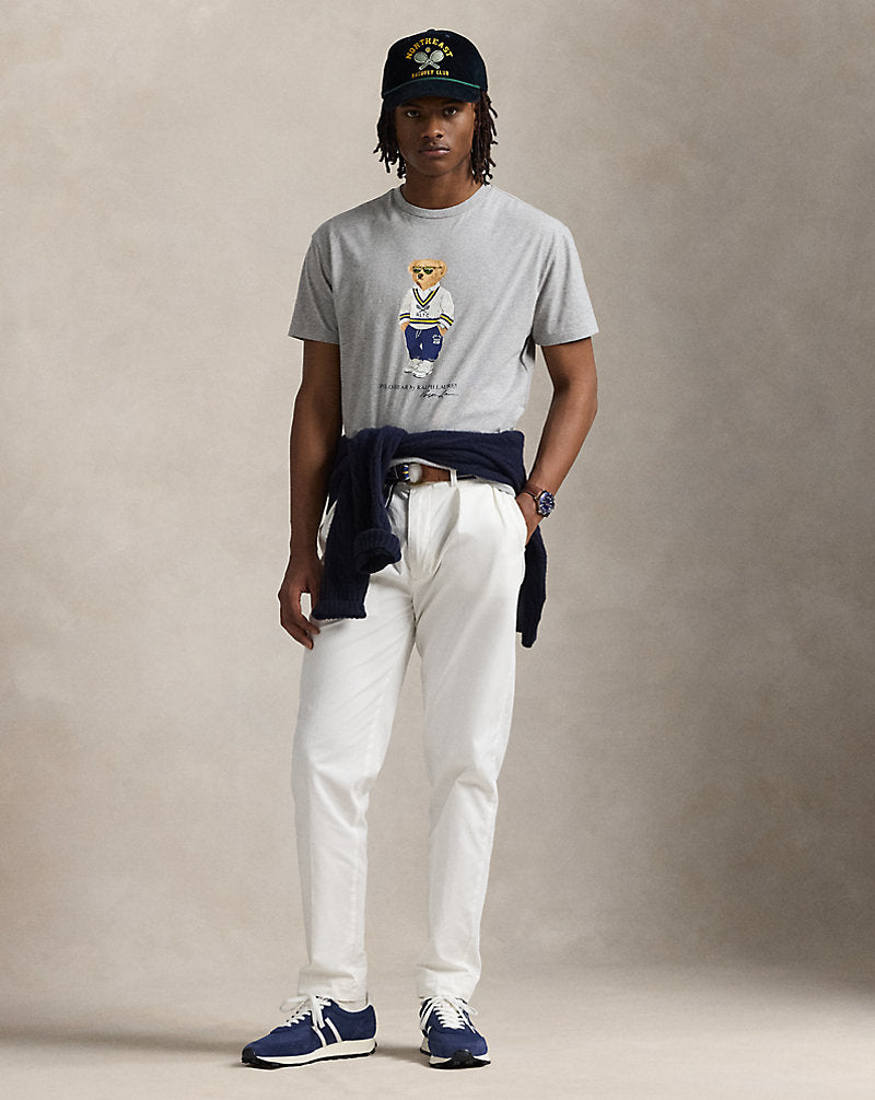 Custom Slim Fit Polo Bear Jersey T-Shirt Heather Heritage Icons