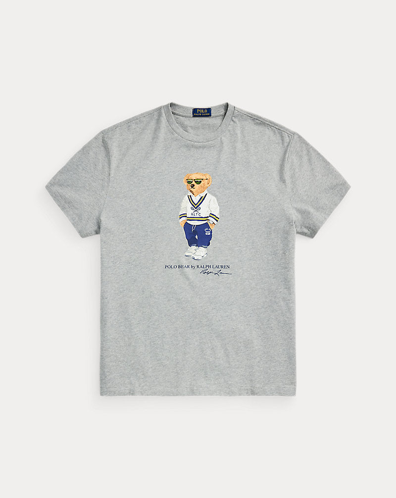 Custom Slim Fit Polo Bear Jersey T-Shirt Heather Heritage Icons