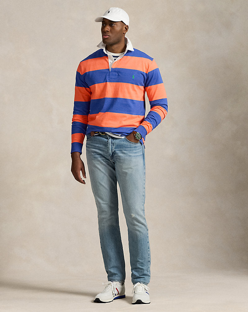 The Iconic Rugby Shirt Classic Peach/Iris Blue