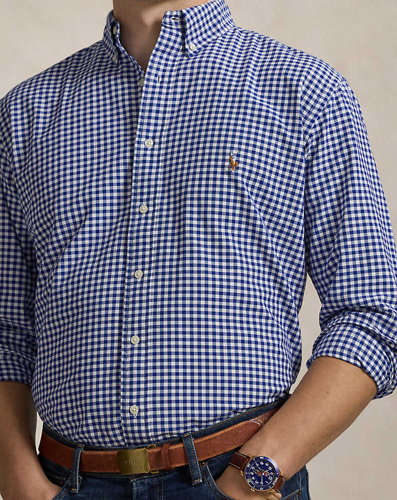 Gingham Oxford Shirt Royal/White