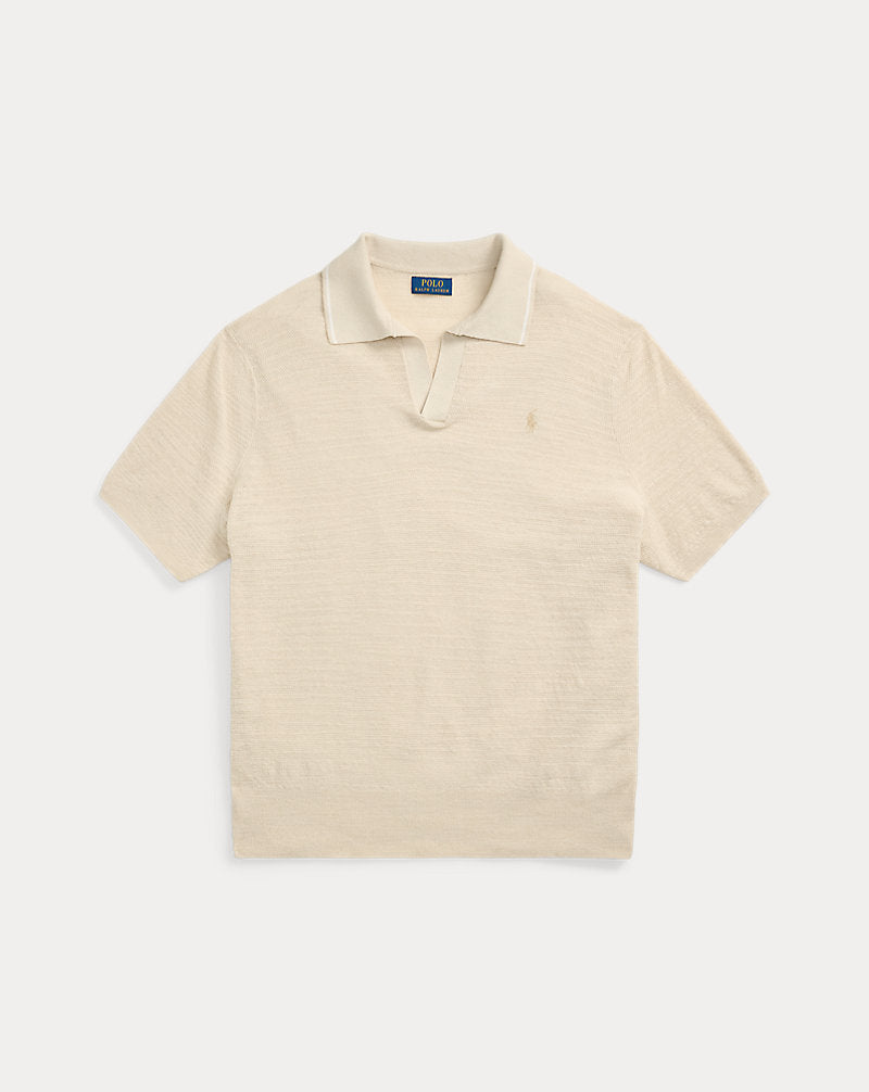 Textured Cotton-Linen Jumper Full Cream