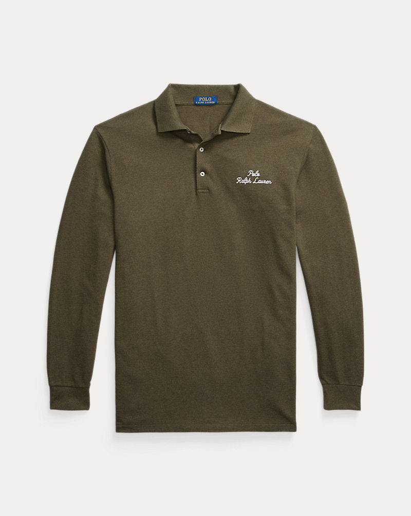 Logo Mesh Polo Shirt Alpine Heather