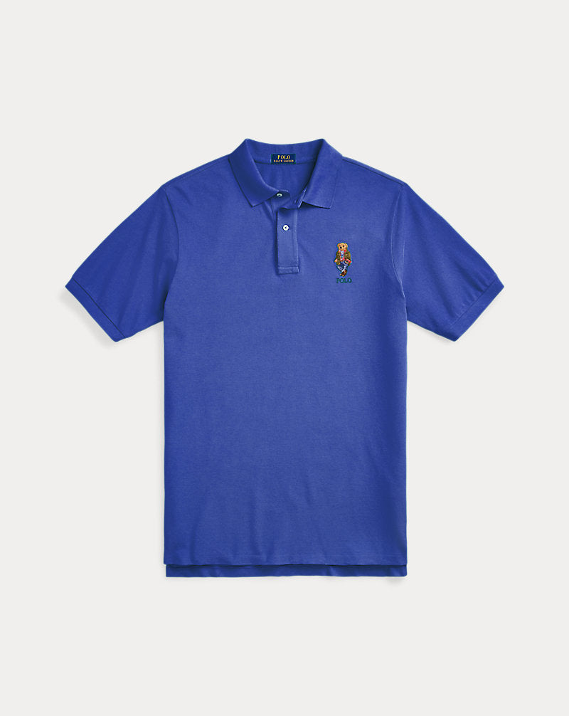 Polo Bear Garment-Dyed Mesh Polo Shirt Nw Iris Blu Sw Explr