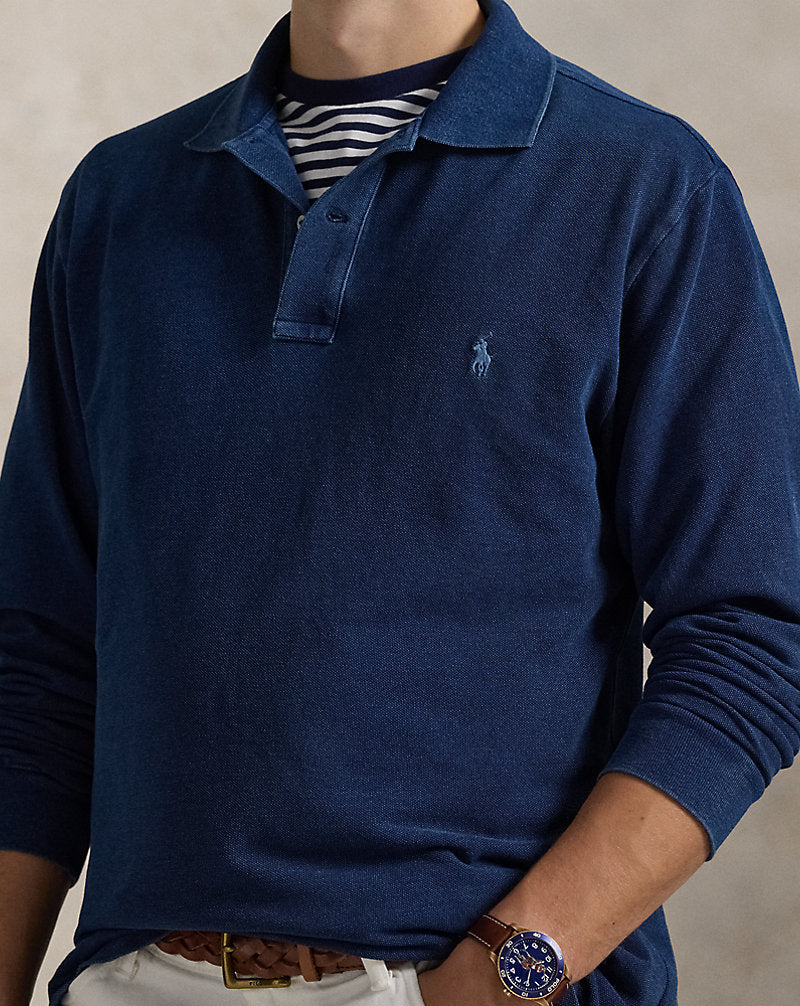 Indigo Mesh Polo Shirt Dark Indigo