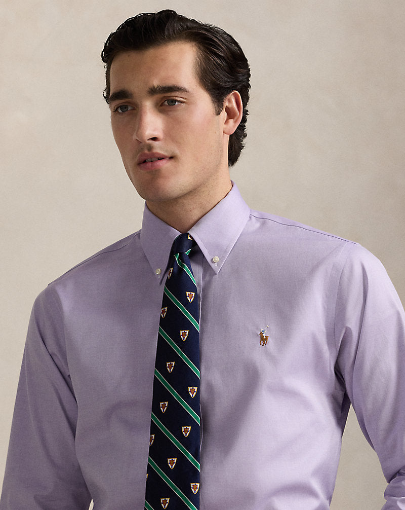 Custom Fit Oxford Shirt Light Purple/White