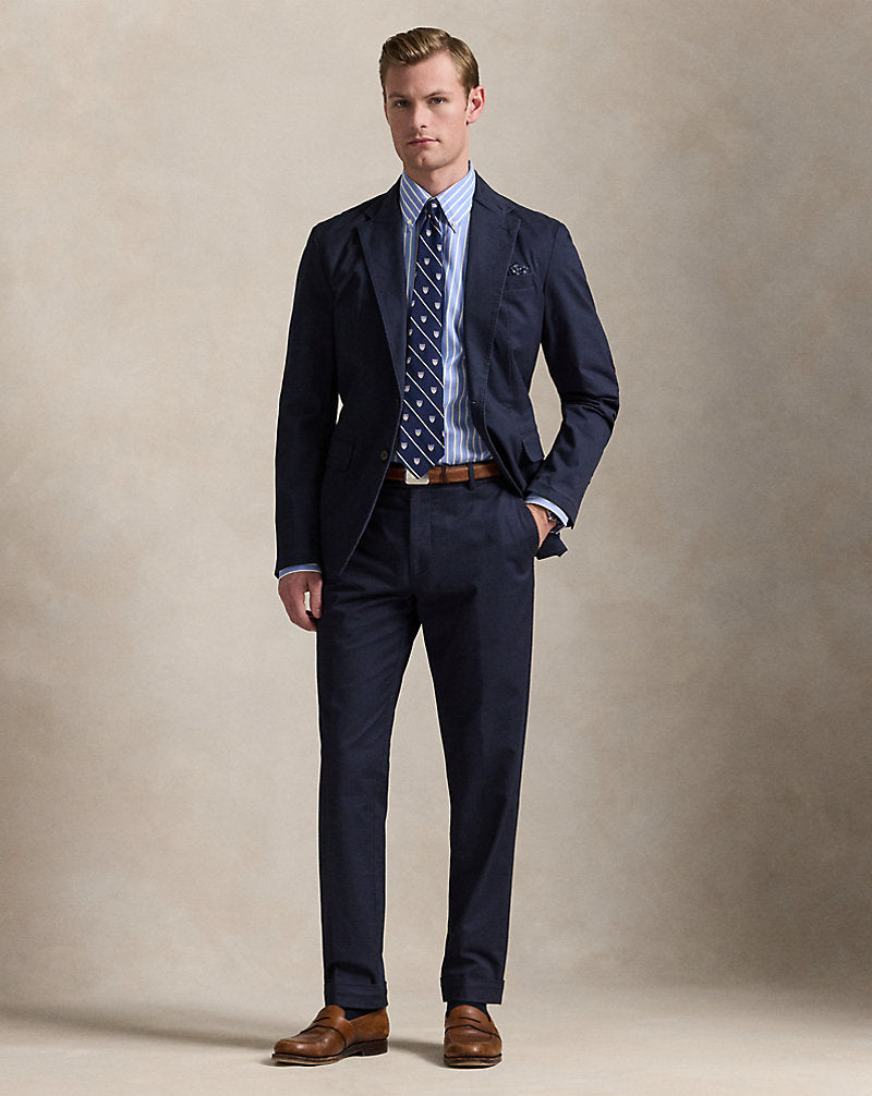 Custom Fit Striped Pinpoint Oxford Shirt Blue/White