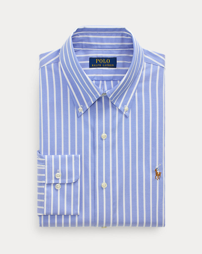 Custom Fit Striped Pinpoint Oxford Shirt Blue/White