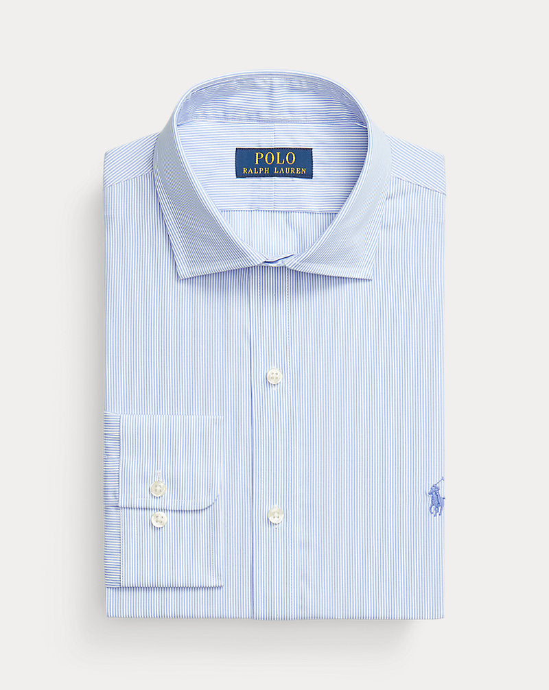 Slim Fit Striped Poplin Shirt Canvas Blue White