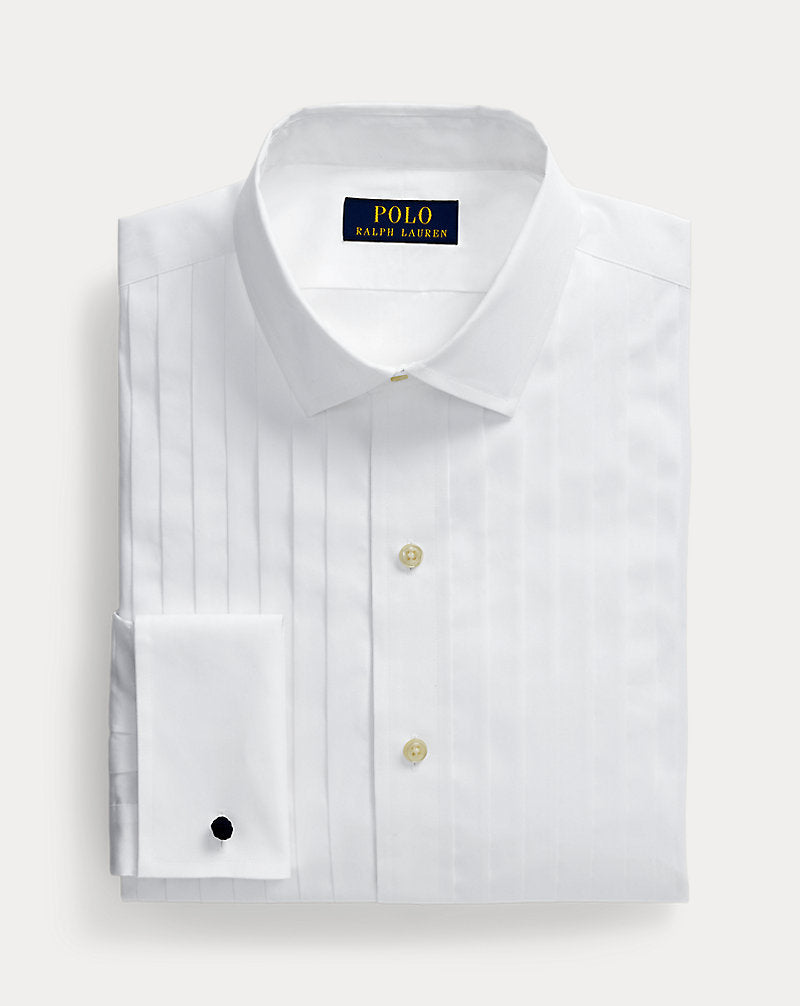 Custom Fit Poplin Tuxedo Shirt White
