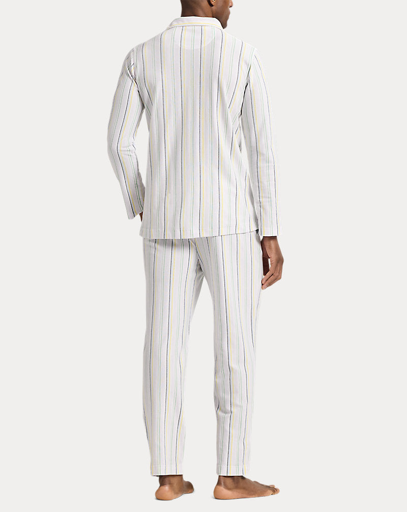 Cotton Mesh Pyjama Set Multi Stripe