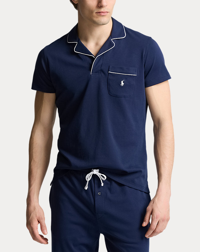 Cotton Interlock Sleep Set Cruise Navy Polo Set