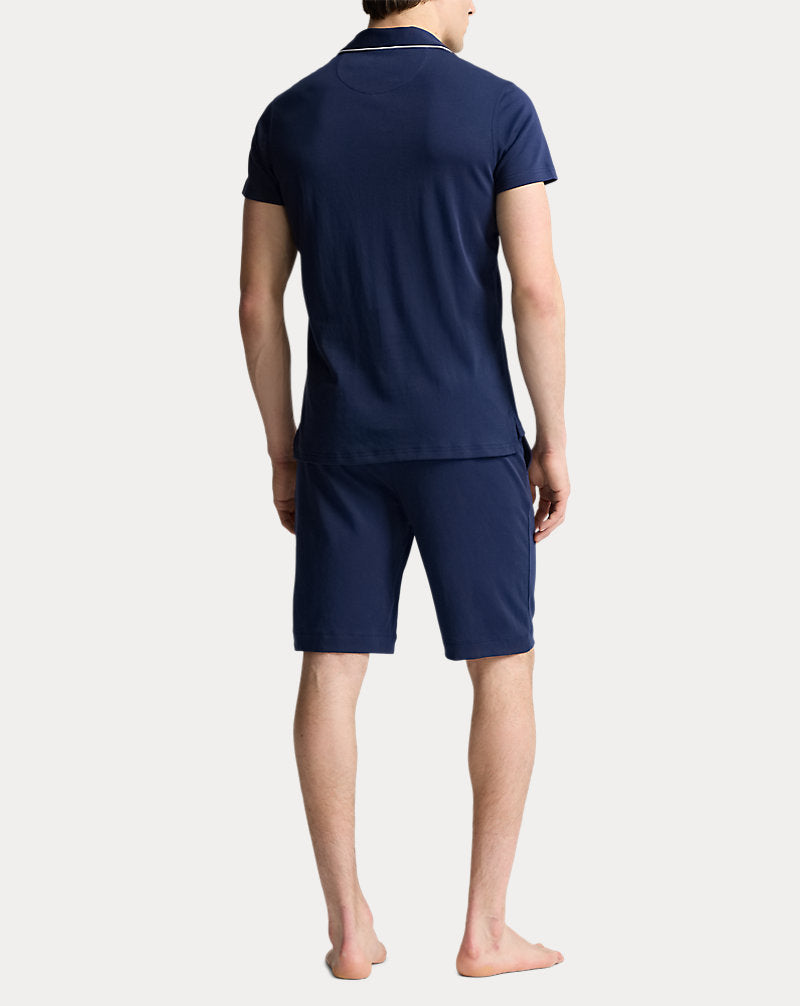 Cotton Interlock Sleep Set Cruise Navy Polo Set
