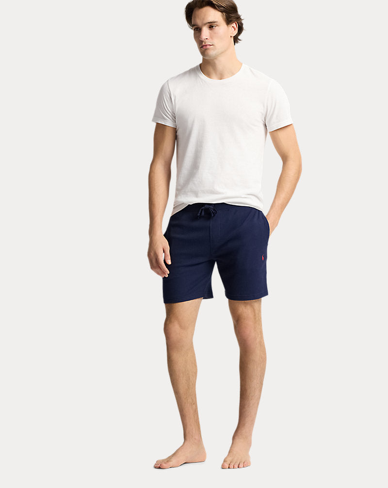 Slim Waffle-Knit Sleep Short Cruise Navy
