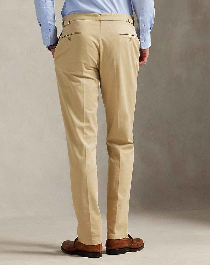 Garment-Dyed Stretch Chino Suit Trouser Tan