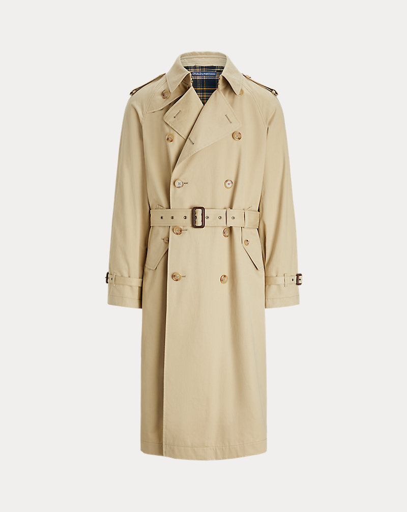 Lightweight Twill Trench Coat Hab Tan