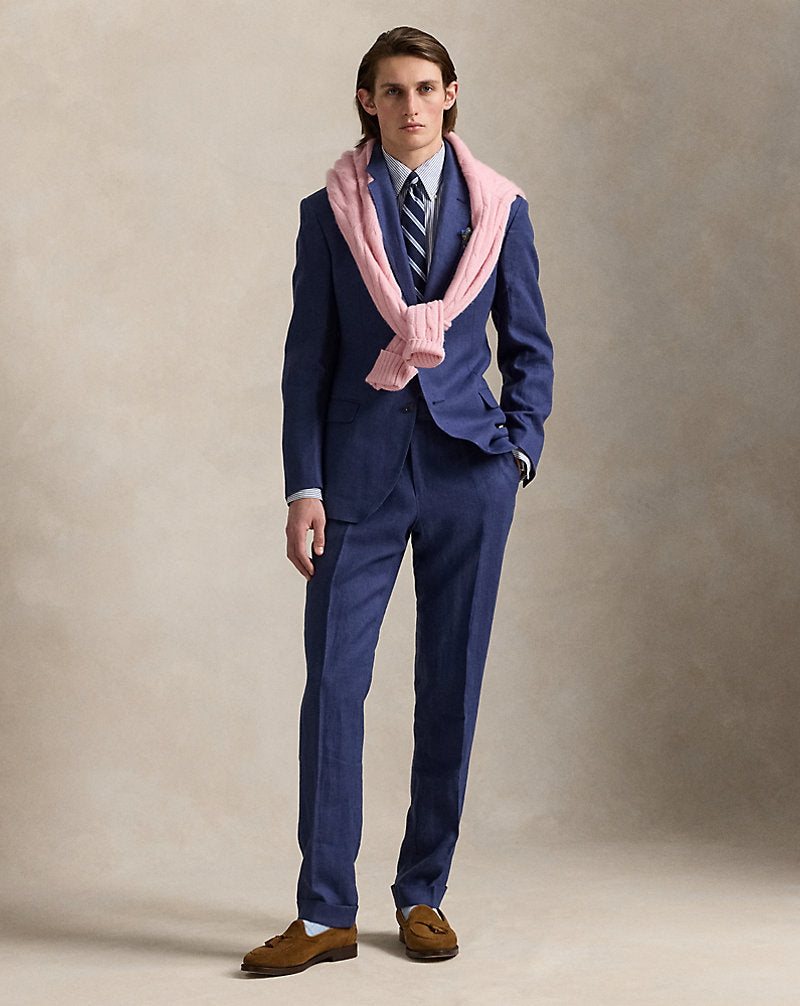 Linen Trouser Bright Navy