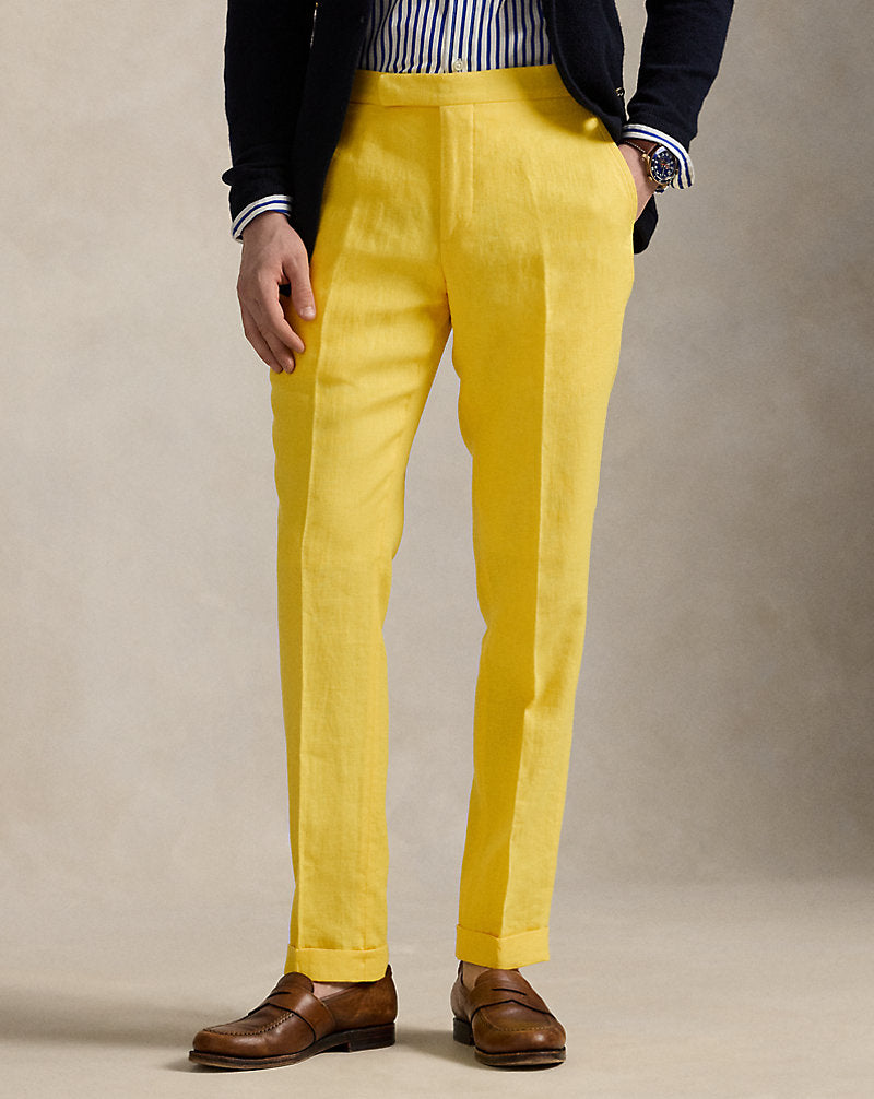 Linen Suit Trouser Sunfish Yellow