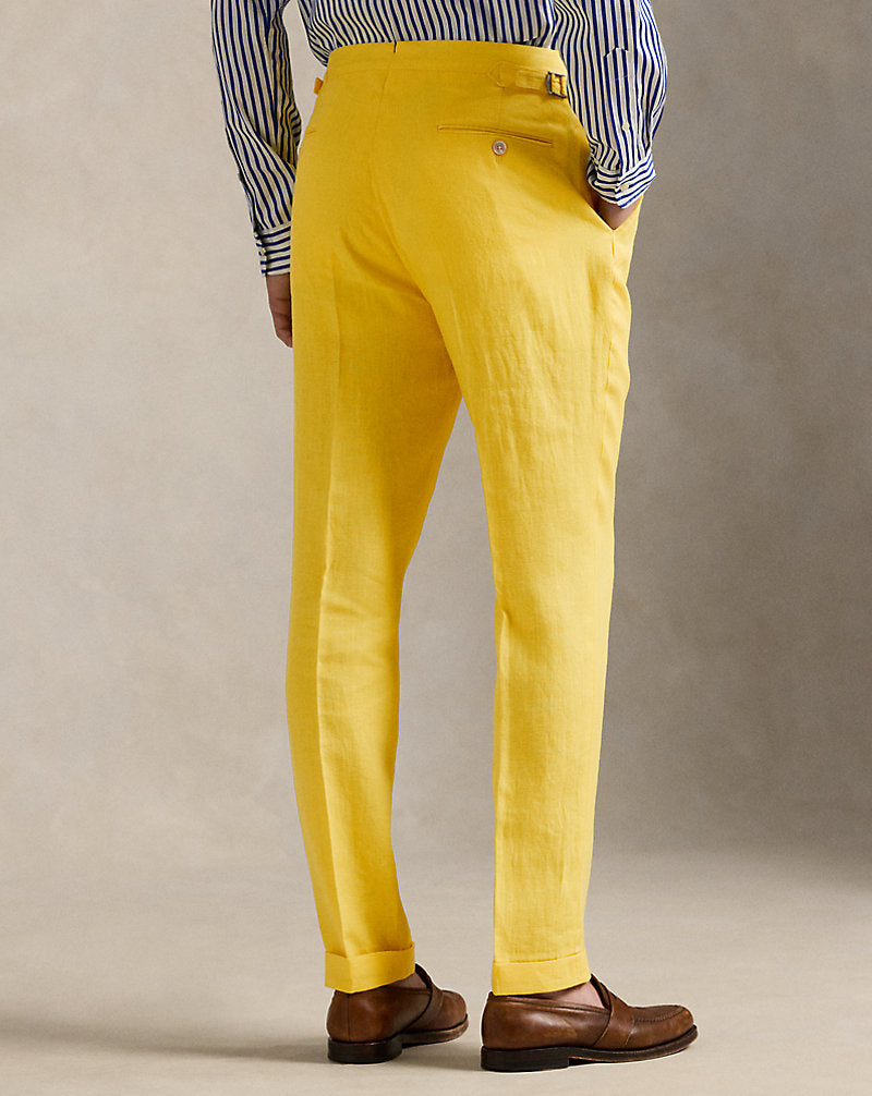 Linen Suit Trouser Sunfish Yellow