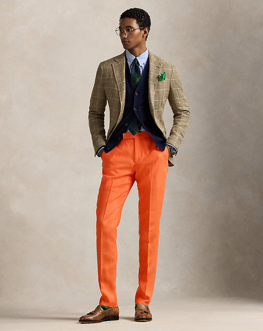 Linen Trouser Orange Poppy