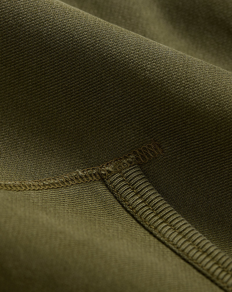 Garment-Dyed Fleece Hoodie Olive