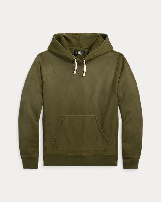 Garment-Dyed Fleece Hoodie Olive