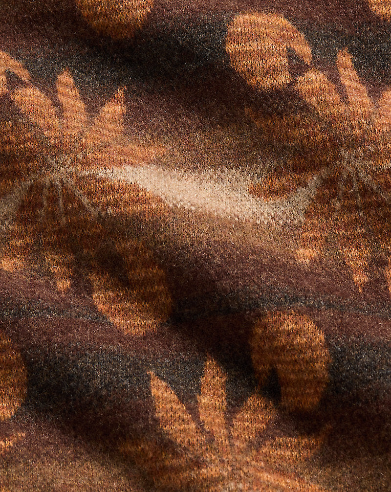 Wool-Cashmere Sleeveless Cardigan Brown Multi