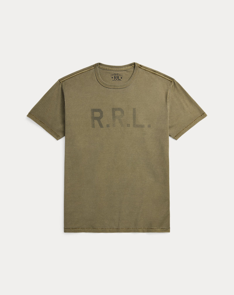Garment-Dyed Logo Jersey T-Shirt Olive