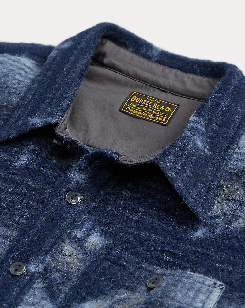 Double-Knit Jacquard Overshirt Navy/Multi