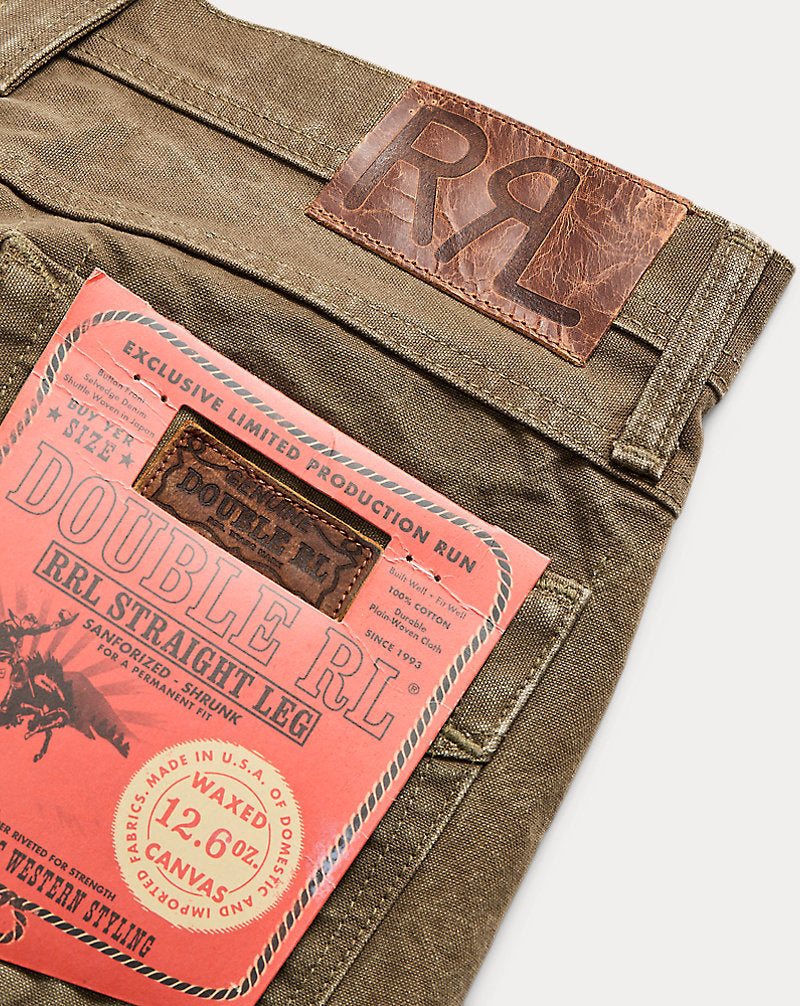 Limited-Edition Straight Canvas Trouser Medium Brown
