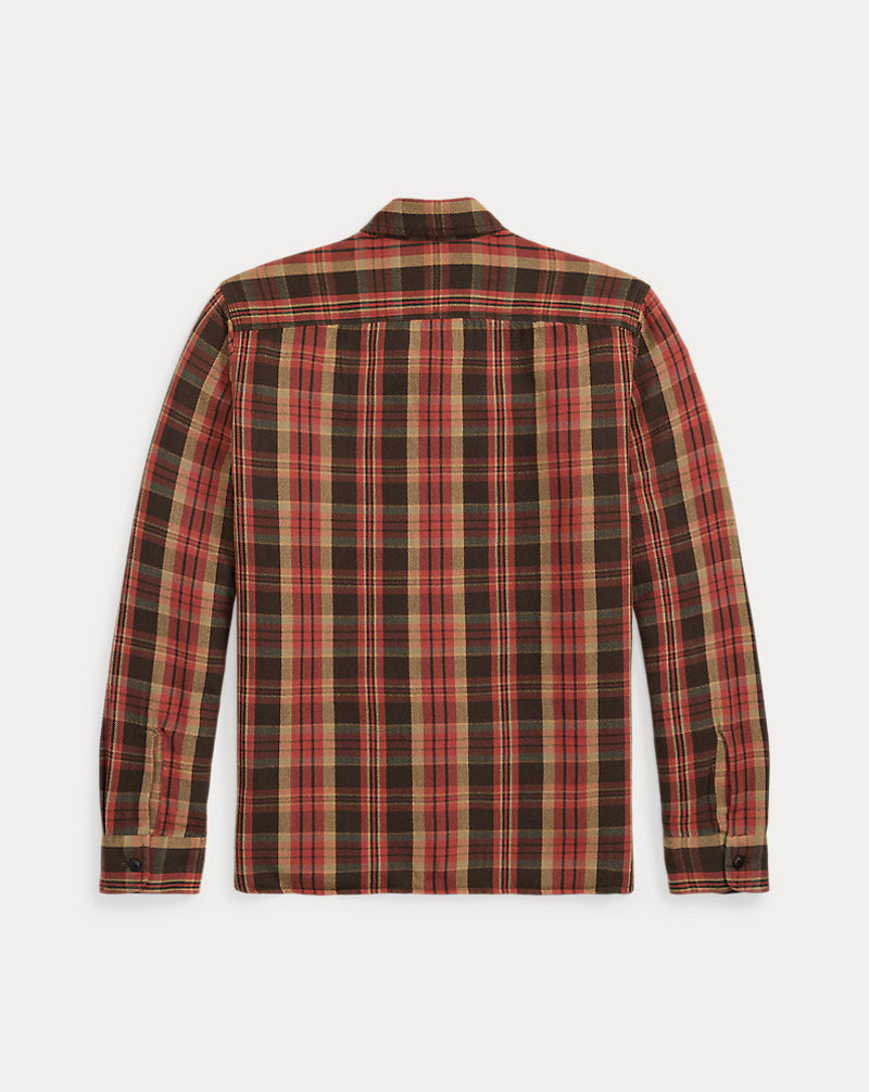 Plaid Twill Workshirt Red/Black Multi