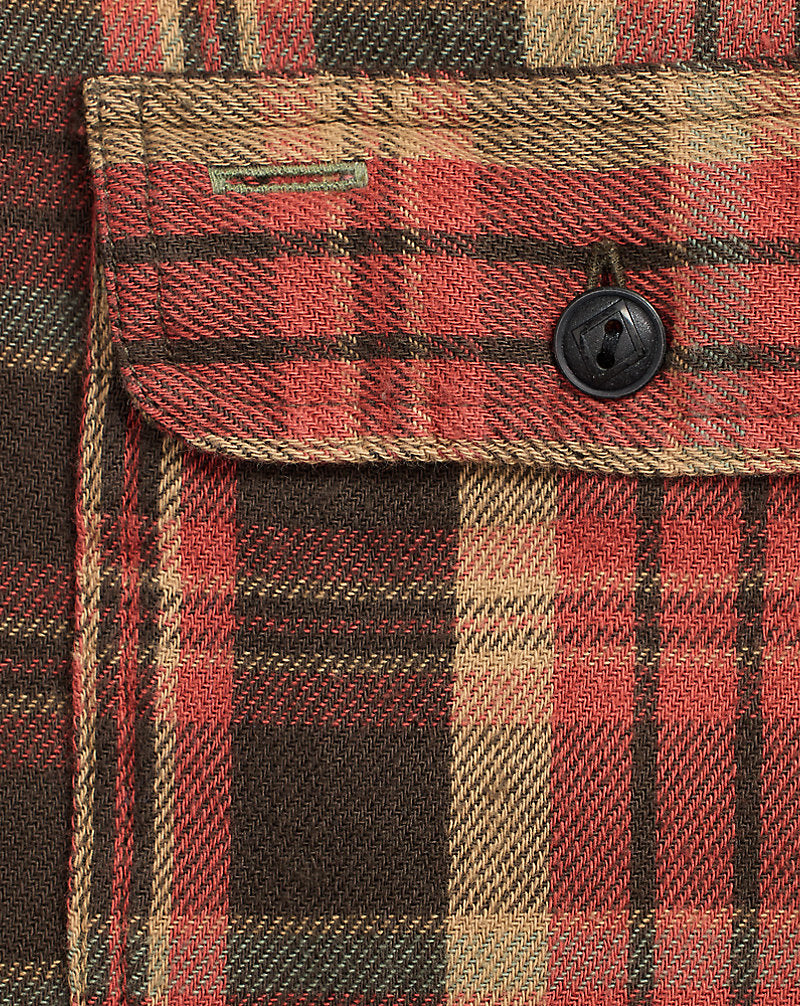 Plaid Twill Workshirt Red/Black Multi