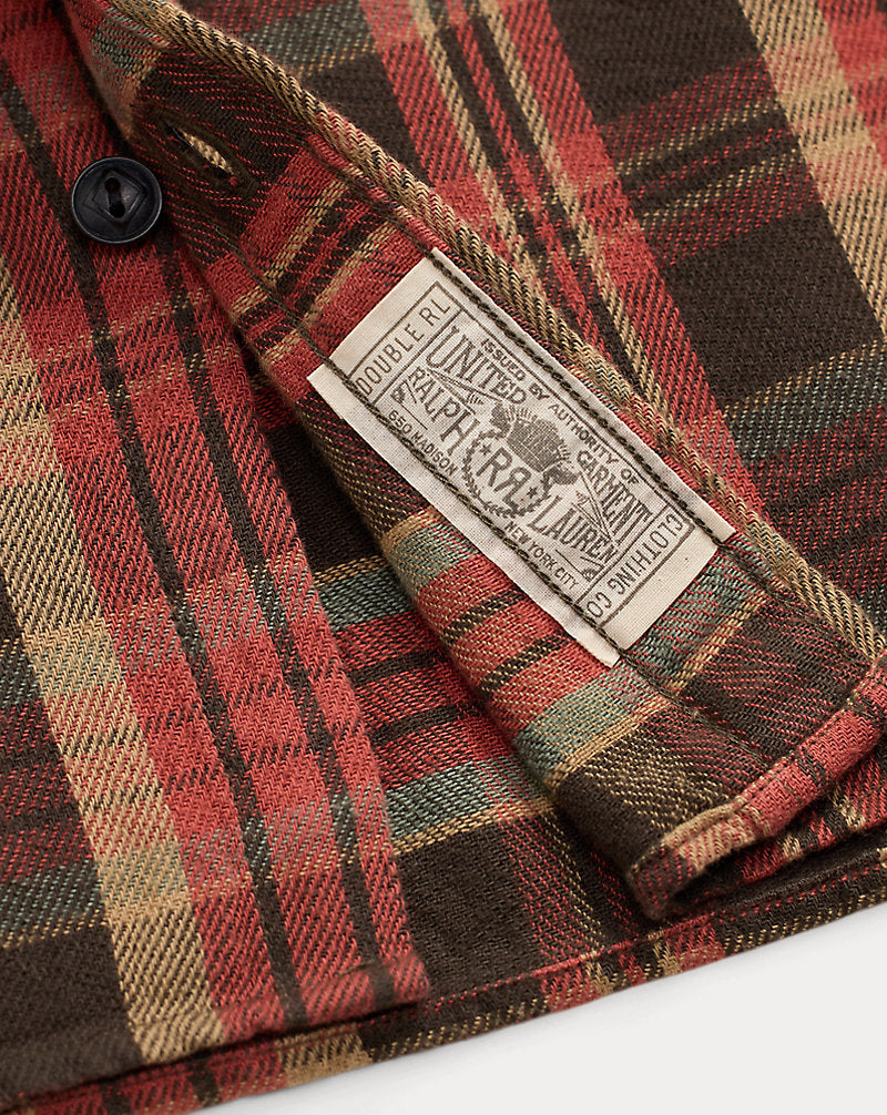 Plaid Twill Workshirt Red/Black Multi