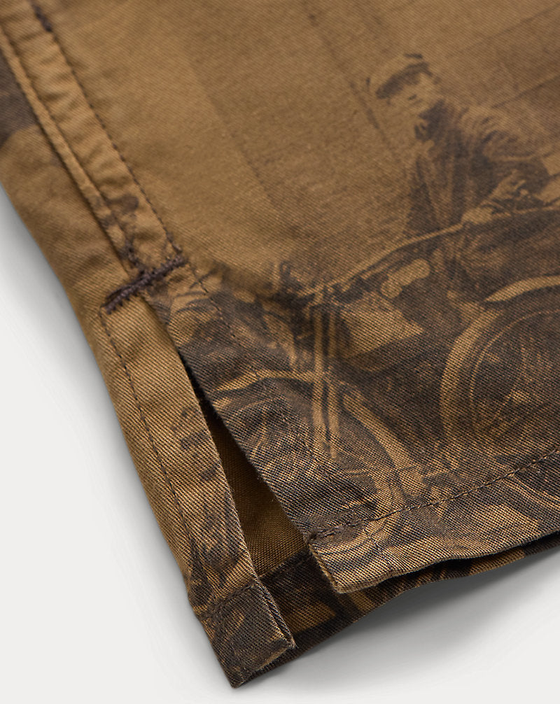 Photo-Print Twill Workshirt Tan Multi