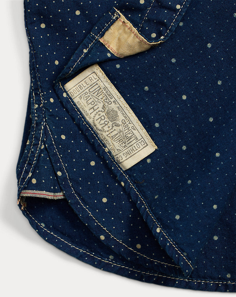 Dot-Print Indigo Workshirt Indigo