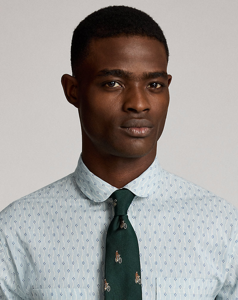 Floral-Print Woven Shirt Blue Multi