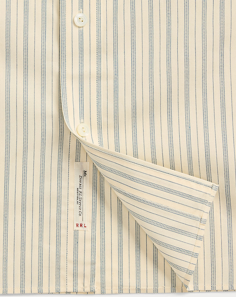 Striped Dobby Shirt Cream/Blue