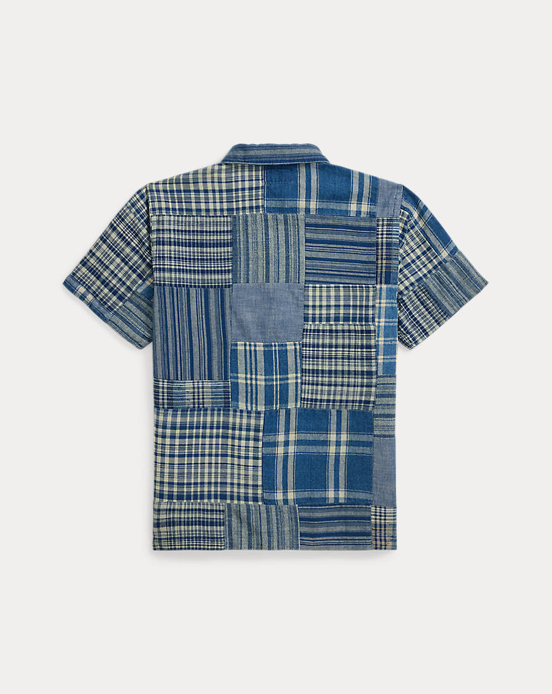 Indigo Patchwork Camp Shirt Indigo Patchwork