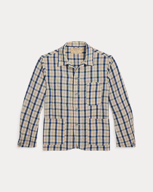 Indigo Plaid Twill Engineer Jacket Indigo Plaid Multi