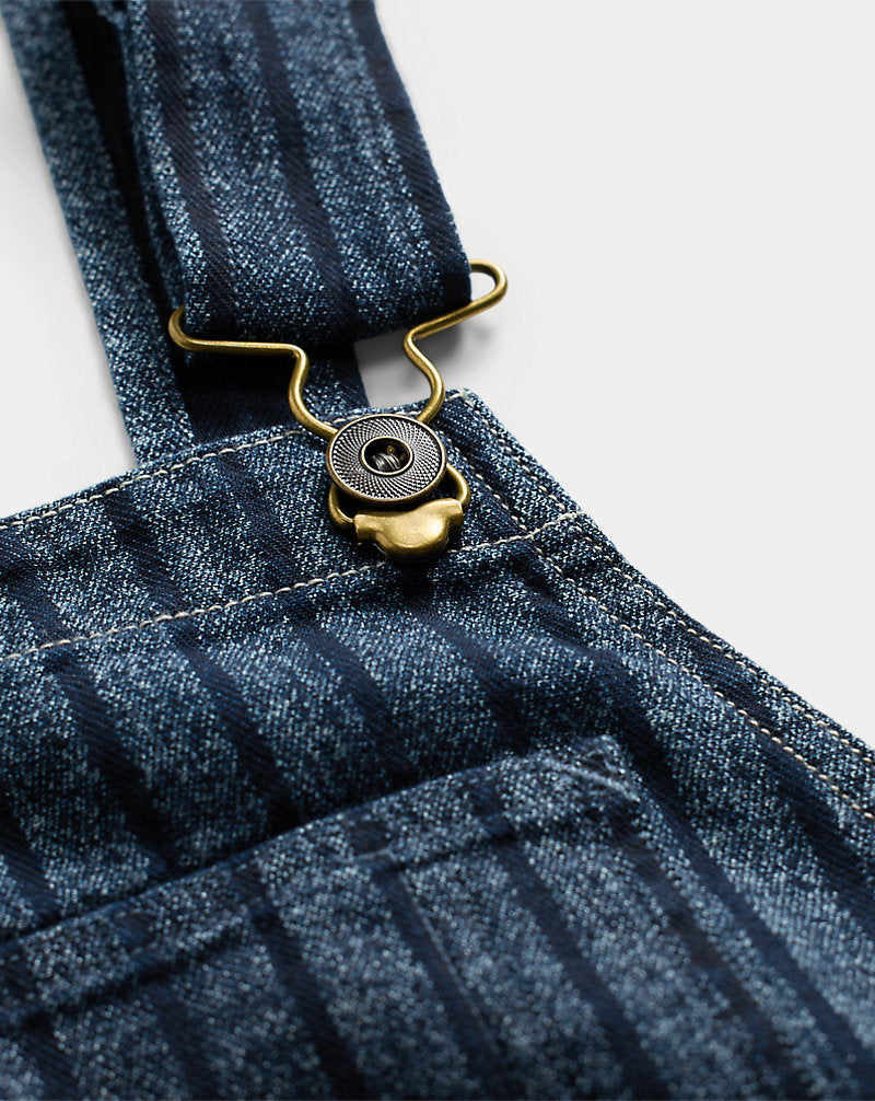 Indigo Striped Twill Overall