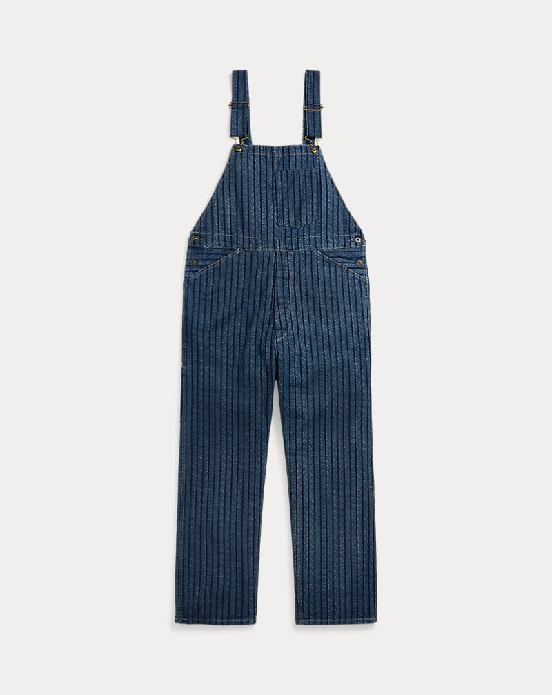 Indigo Striped Twill Overall