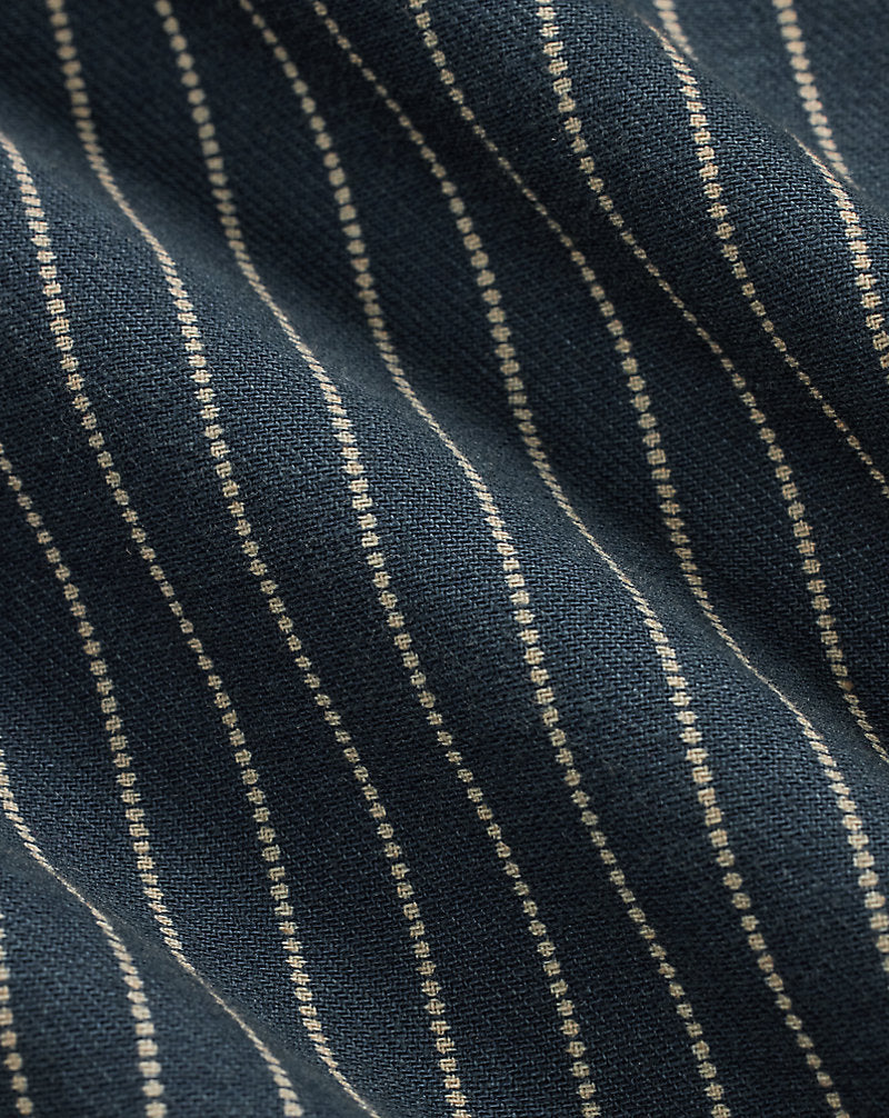 Indigo Dot-Stripe Twill Coverall Indigo Rinse