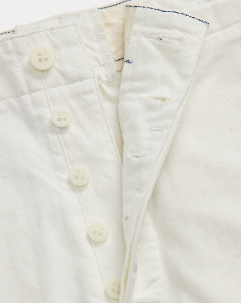 Herringbone Twill Officer's Trouser White