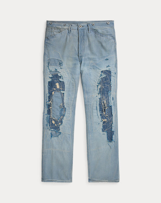 Vintage 5-Pocket Repaired Indigo Trouser